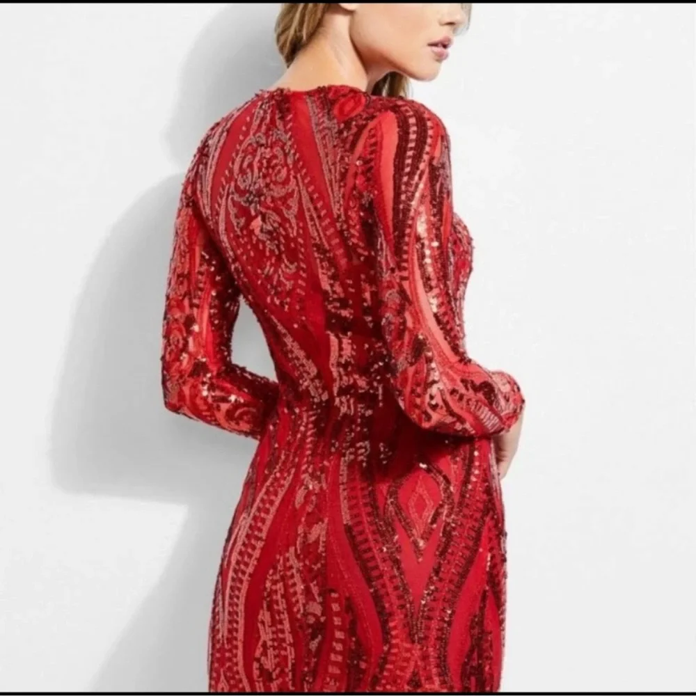 Red Mini Dress - Picture 2 of 7
